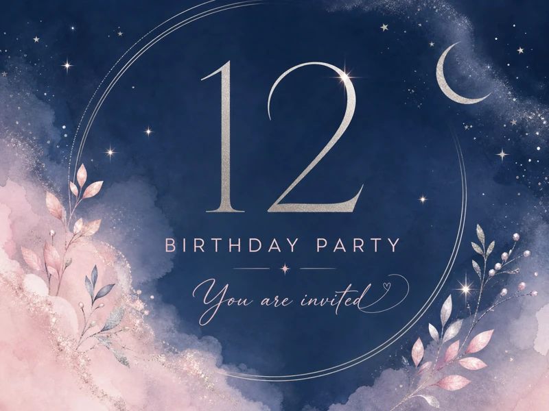 Sparkle Like a Star — 12th Birthday, Sky, Pink