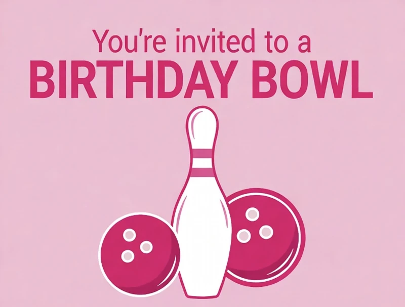 Birthday Bowl — Bowling Birthday, Pink