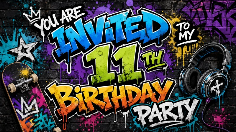Graffiti #11 — 11th Birthday, Wall Art