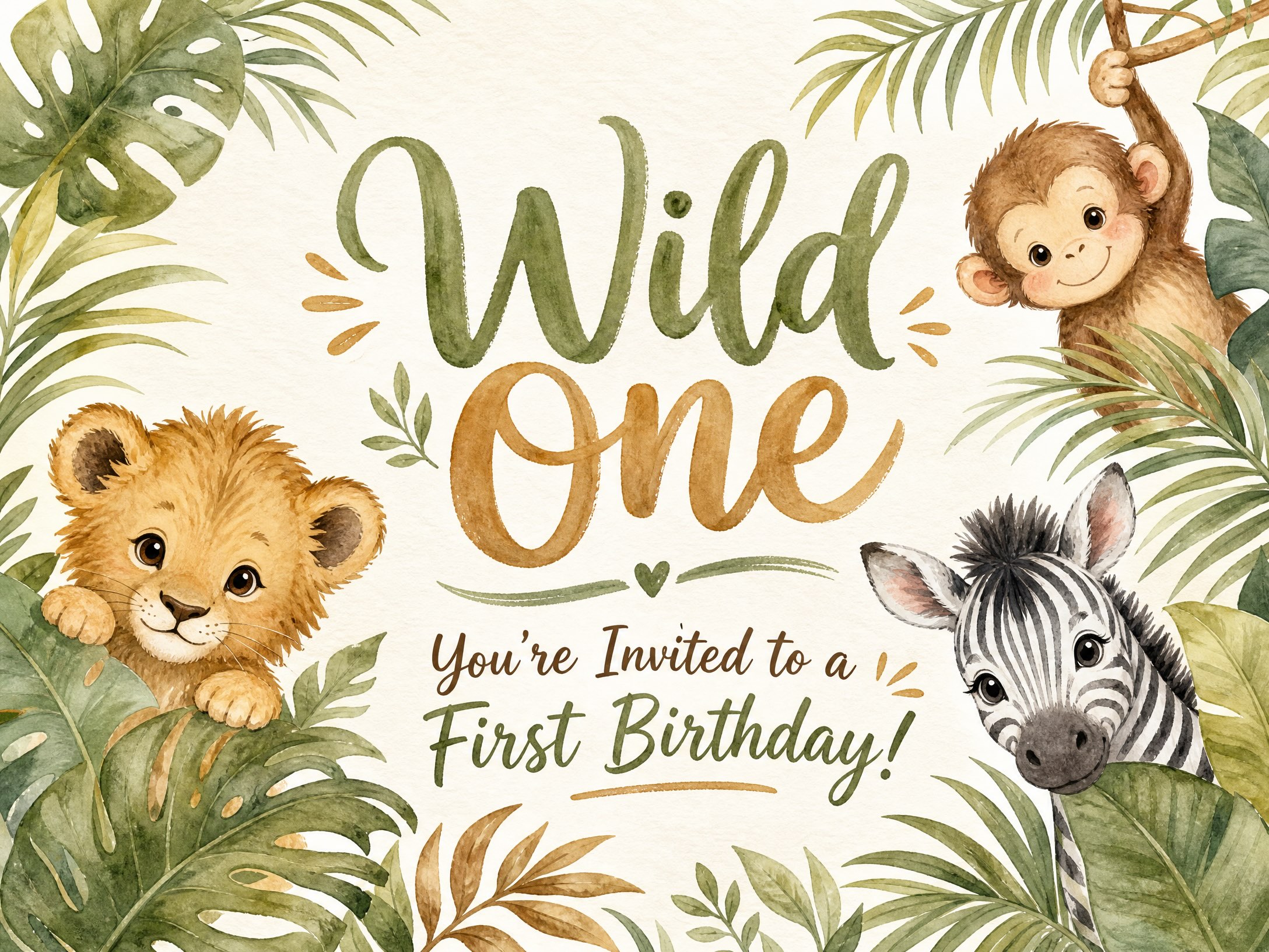 Wild Baby Animals — Wild One Birthday, Zebra, Safari, Animals, Zoo