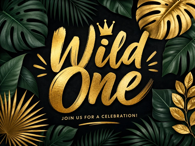 Wild Kings And Queens — Wild One Birthday, Gold, Tropical, Jungle