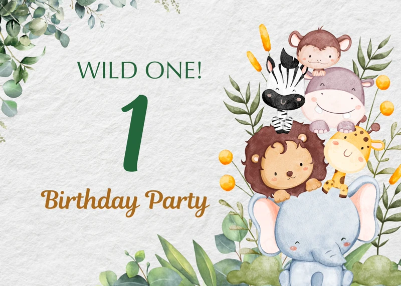 Wild One Birthday — First Birthday, 1st Birthday, Zoo, Animals