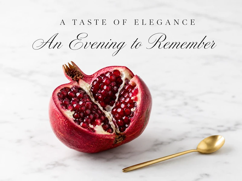 A Taste Of Elegance — Pomegranate, Dinner Party, Minimalistic