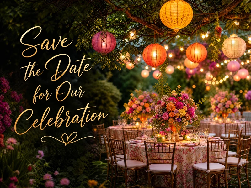 Flower Garden — Save The Date, Floral, Garden Lanterns