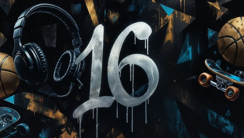 Drippin' 16 — Basketball, Music, Skateboard, Graffiti, 16th Birthday