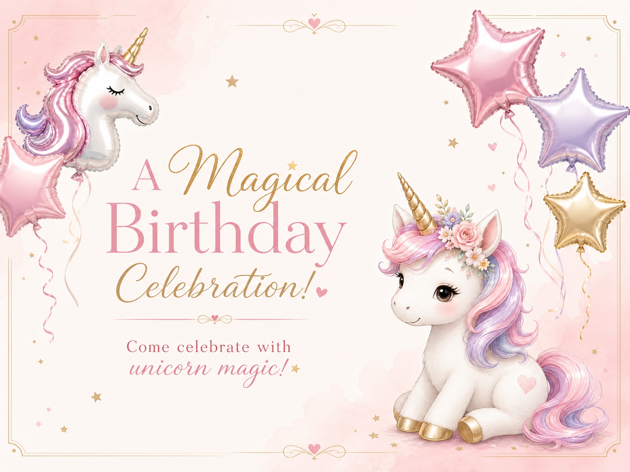 Unicorn Fun — Unicorn Birthday, Foil Balloons