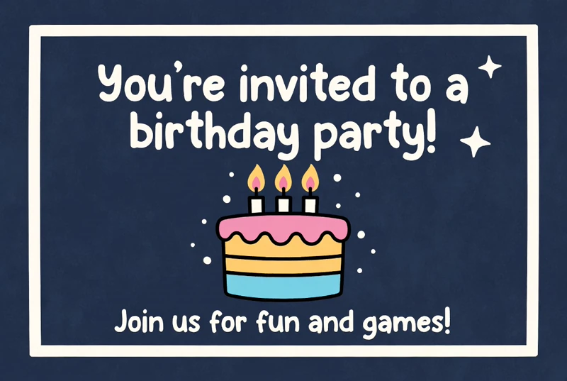 Cake and Festivities — Blue, Candles