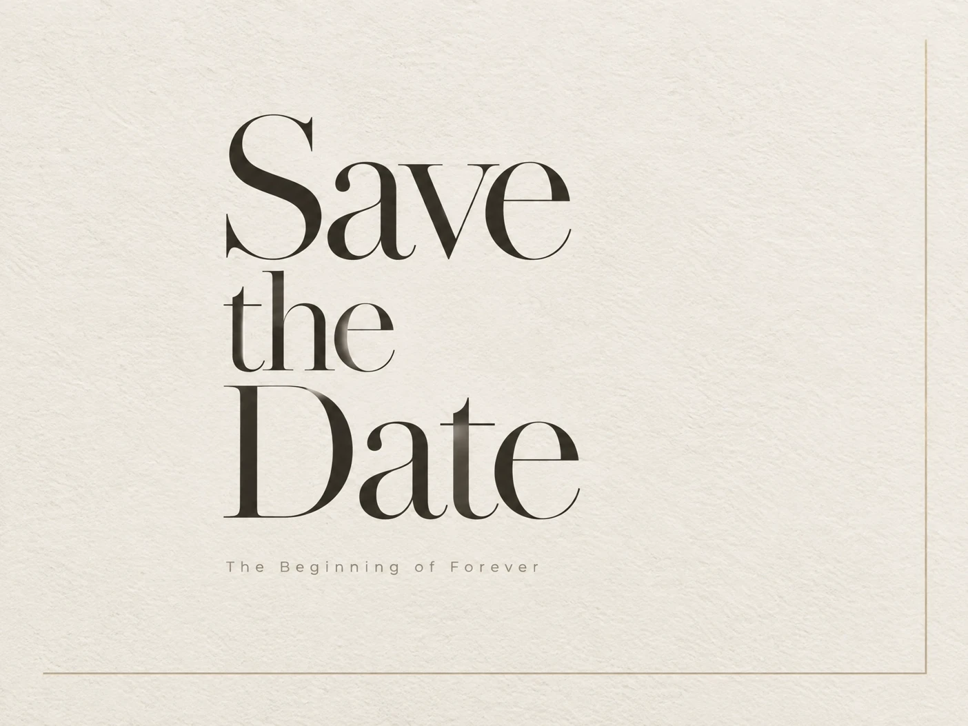 The Beginning Of Forever — Save The Date, Classic, Minimalistic