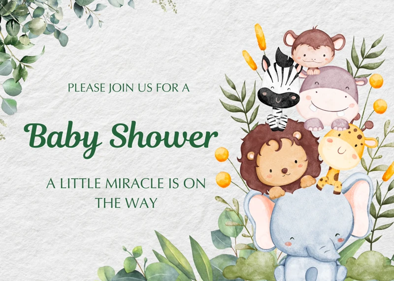 Baby Shower Cuties — Zoo, Animals