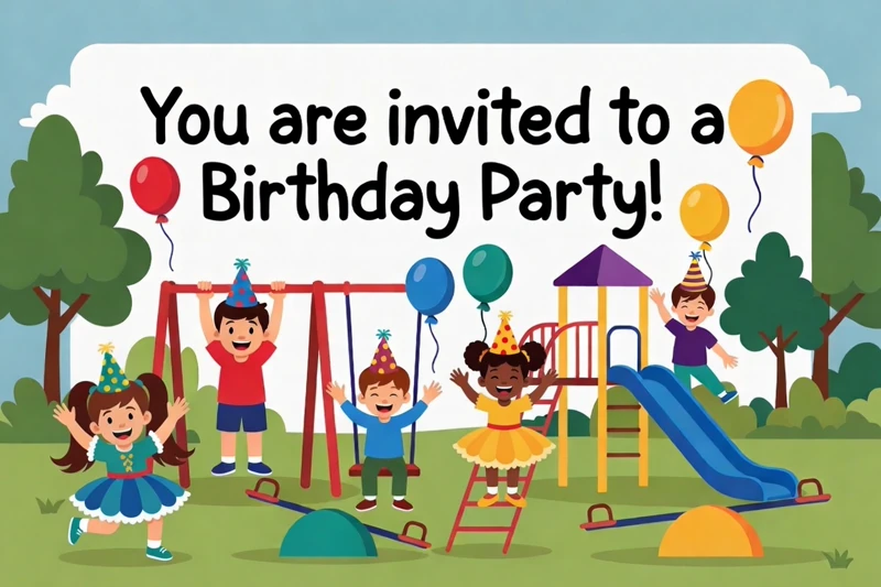 Playground Fun — Playground Birthday, Kids, Slide, Swing