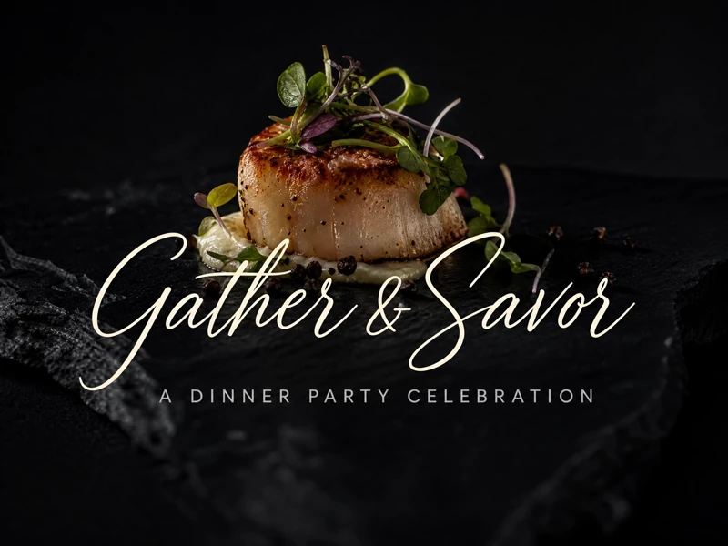 Gather & Savor — Dinner Party, Dinner Celebration, Scallop