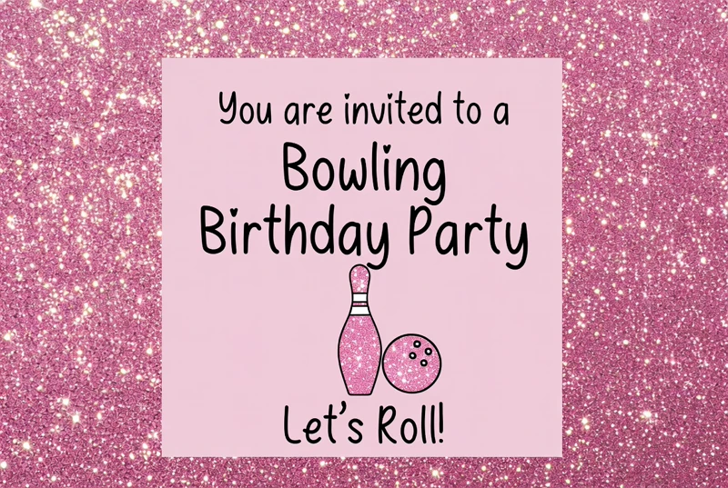 Sparkles and Pins — Bowling Birthday, Pink, Sparkles