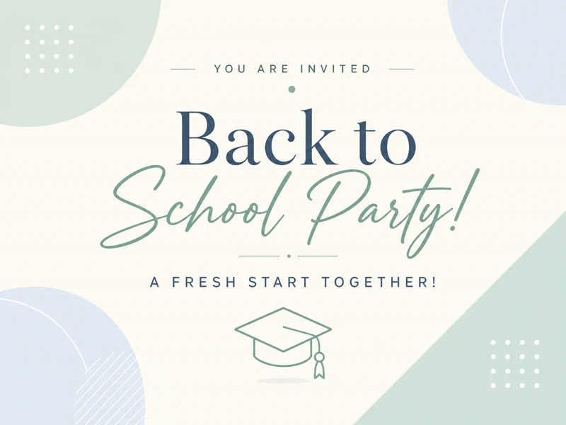 Fresh Start Together — Back To School Party, School, Minimalistic