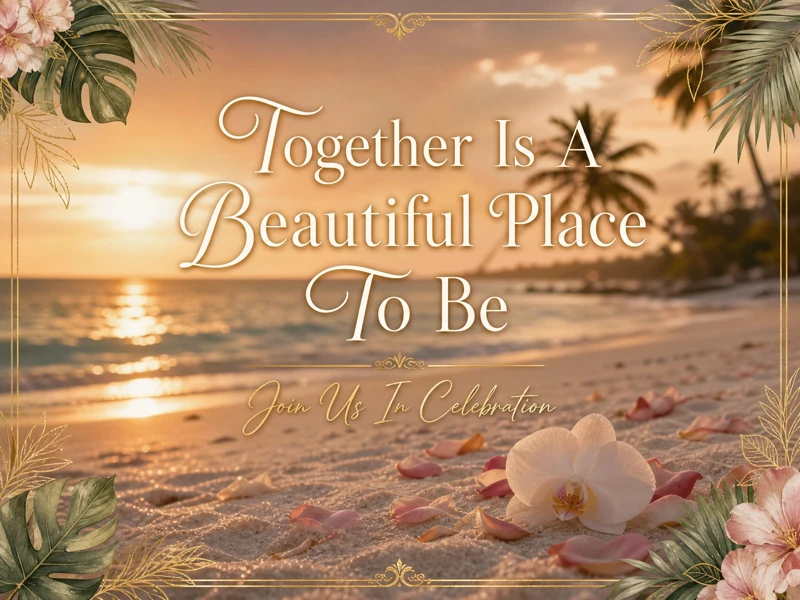 Together Is A Place To Be — Beach Wedding, Tropics, Hawaii, Destination Wedding