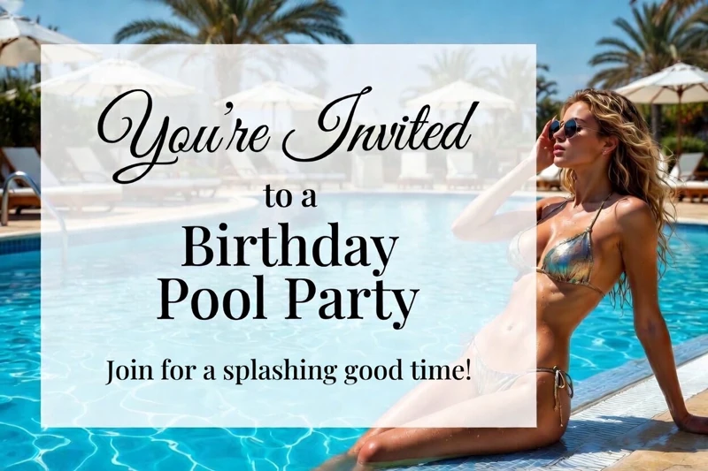 Let's Party By The Pool — Pool Party Birthday, Summer, Swim