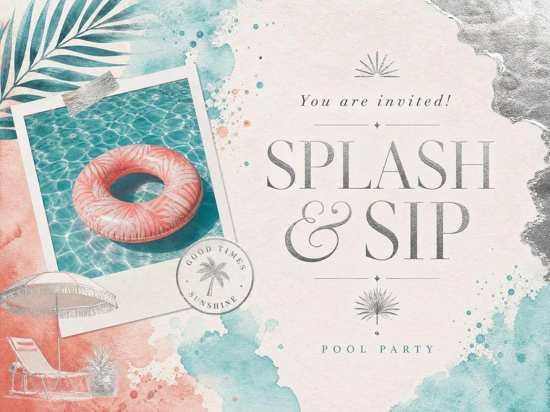 Splash And Sip Invitation
