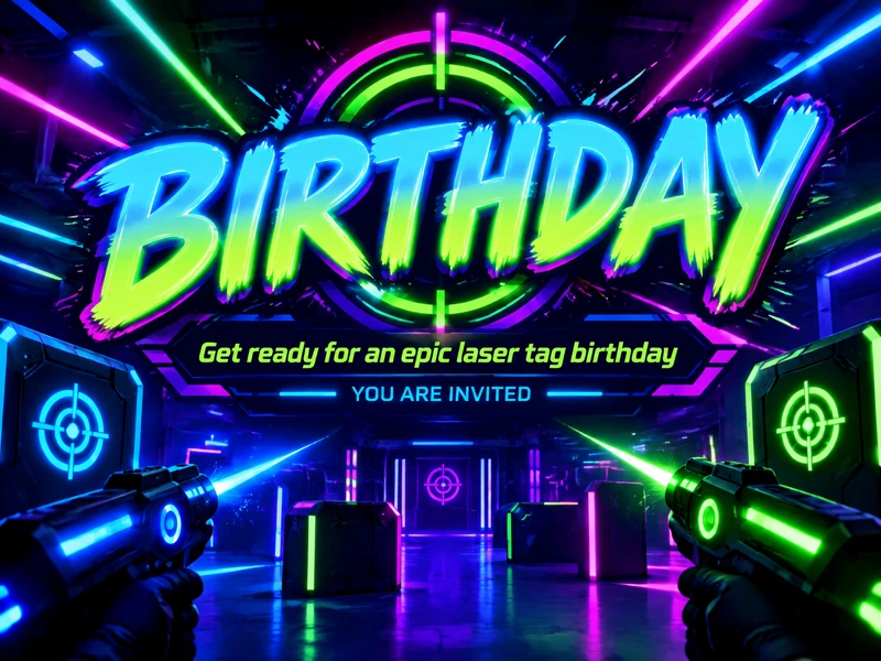 Epic Laser Party — Laser Tag Birthday, Neon, Adventure, Birthday