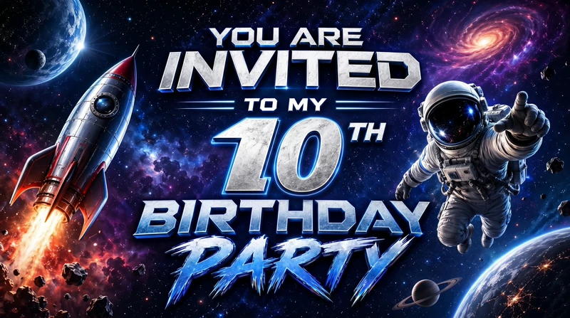 Universe 10 — 10th Birthday, Space, Astronaut