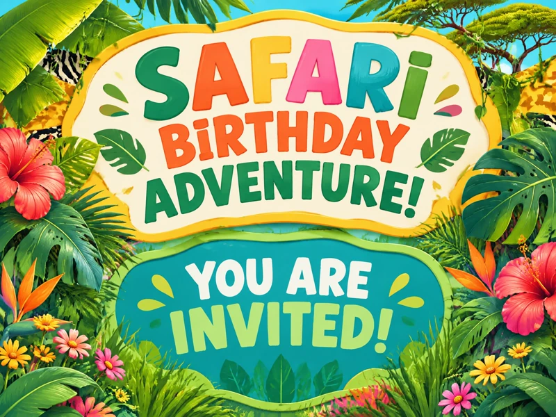 Birthday Adventure — Safari, Jungle, Birthday Adventure