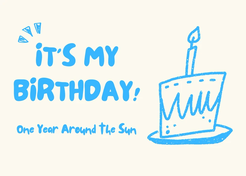 One for the First Time — Cake, One, Blue, Candle, First Birthday