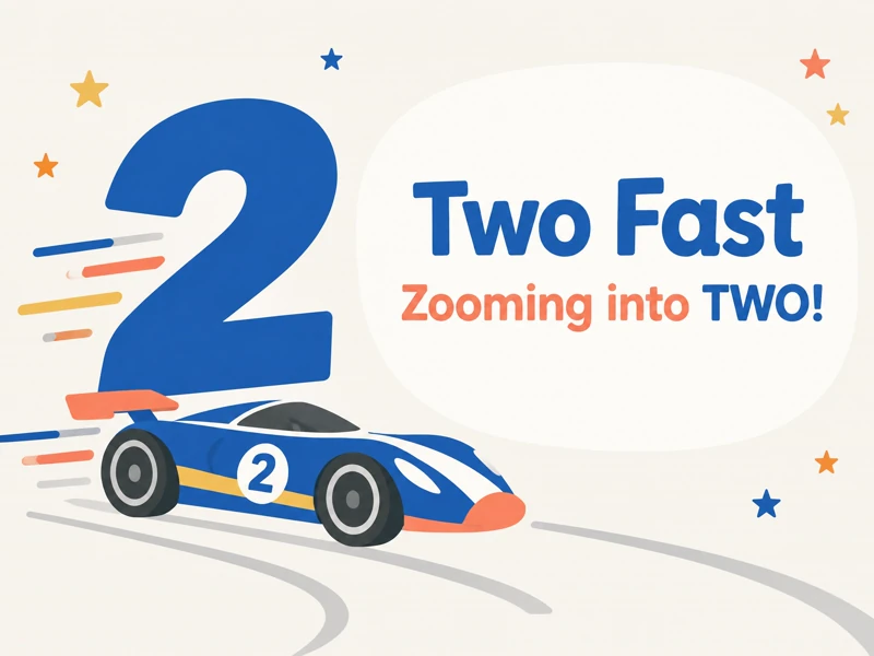 Zooming Into Two — Two Fast, 2nd Birthday, Second Birthday Invitation, Race Car