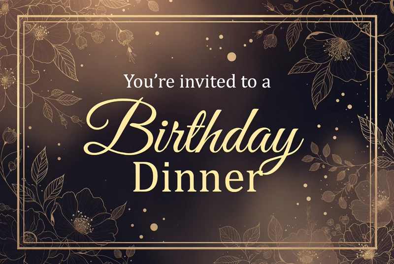 You Are Invited — Floral, Birthday Dinner