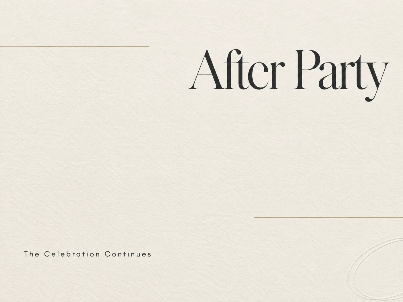 Celebration Continues — After Party, Wedding After Party, Invitation, Minimalistic, Classic