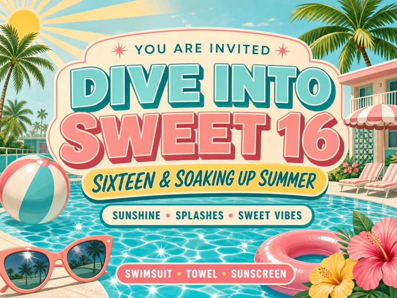 Sweet 16 Pool Party — Sweet 16, Pool, Float, Swim