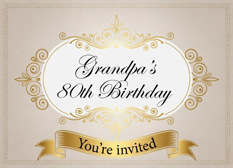Grandpa's 80th Birthday — 80th Birthday, Eighty, Gold