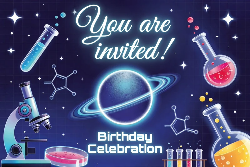 Scientific Birthday — Science Birthday, Chemistry, Space
