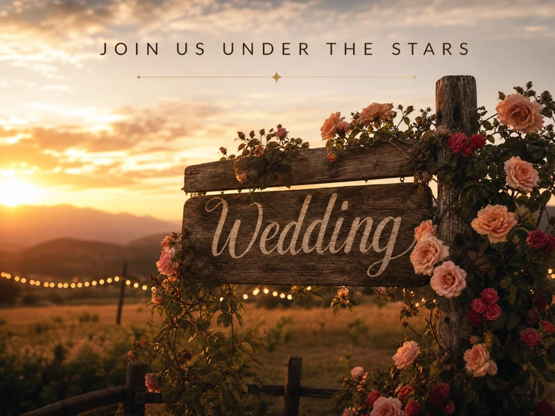 Under The Stars — Join Us Under The Stars, Rustic Wedding, Country