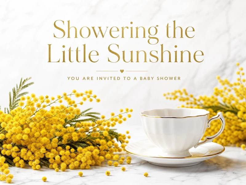 Showering The Little Sunshine — Baby Shower, Yellow Flowers