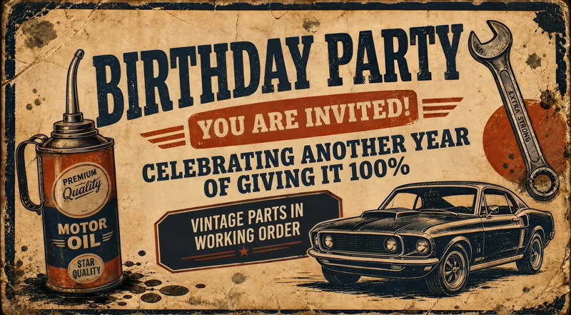 100% Working Order — Funny, Cars, Vintage, Man