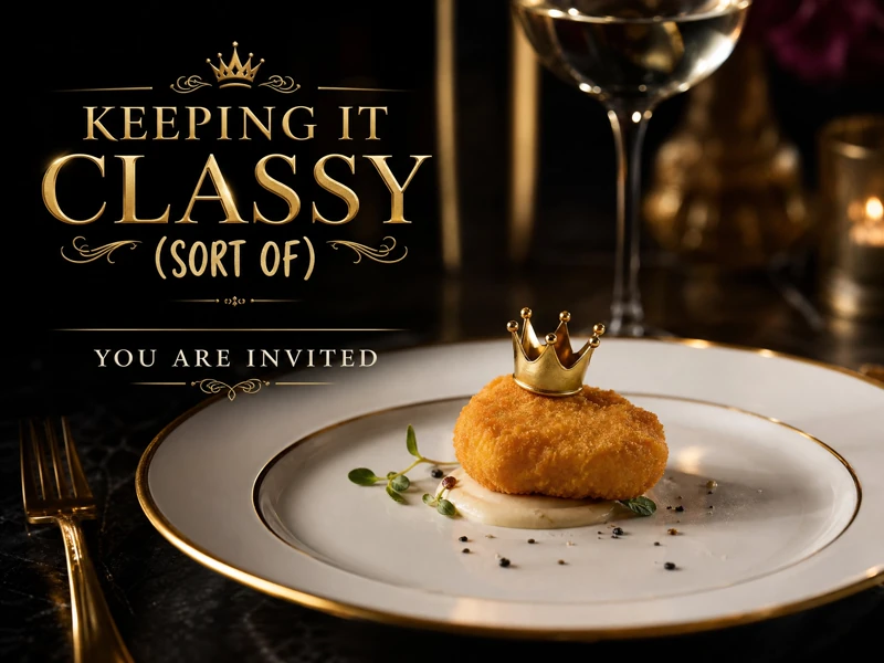 Classy Me — Birthday Dinner, Funny, Chicken Nugget, Crown