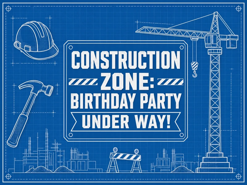 Construction Zone — Construction Birthday, Crane, Tools