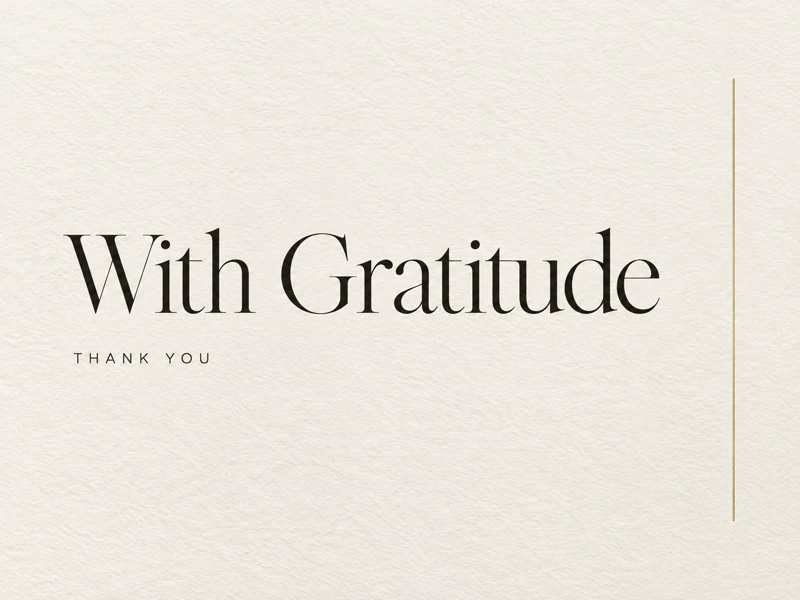 With Gratitude