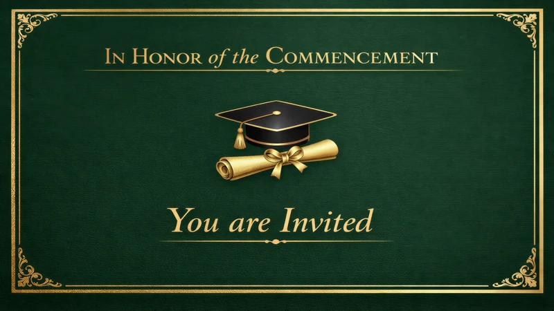 In Honor Of The Commencement — Graduation Party, Graduation, Commencement Invitation