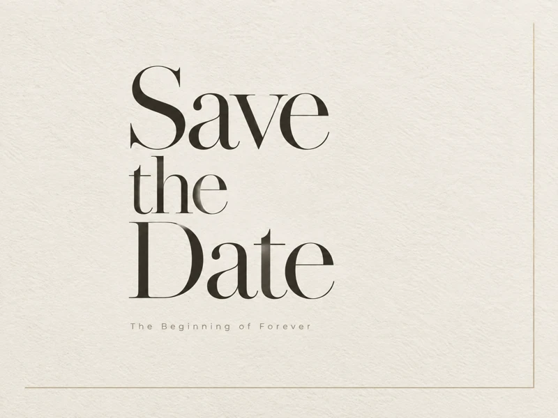 The Beginning Of Forever — Save The Date, Classic, Minimalistic