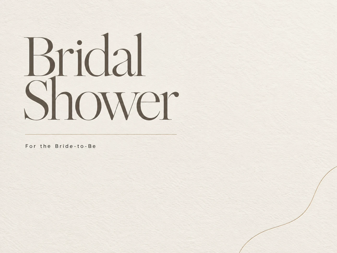 For The Bride-To-Be — Bridal Shower, Invitation, Minimalistic, Classic