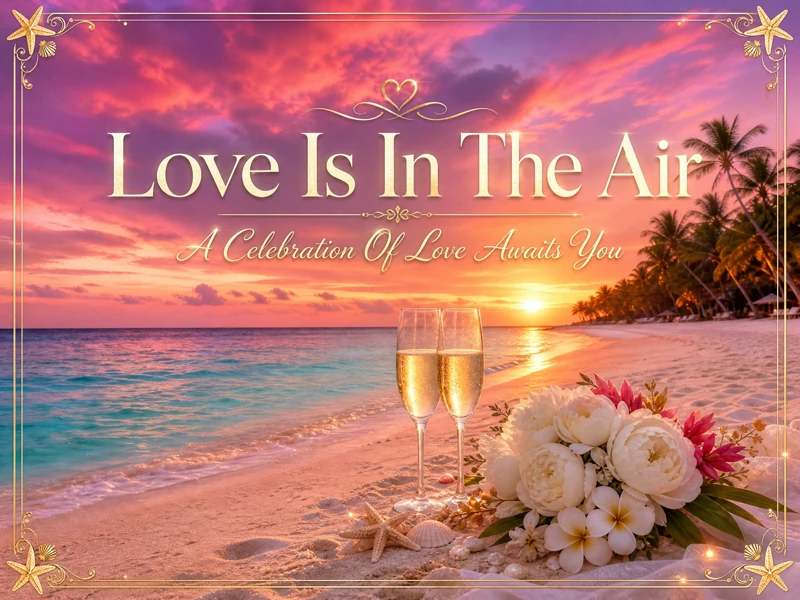 Love Is In The Air — Destination Wedding, Champagne, Beach Wedding