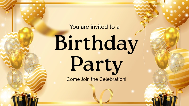 Birthday Balloons — Balloons, Presents, Glitter, Shine