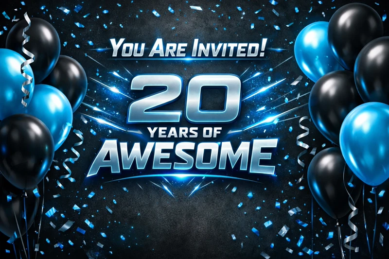 20 Years Of Awesome — 20th Birthday, Twenty, Twentieth