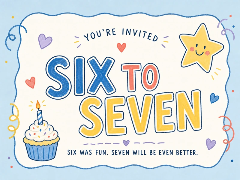 Six And Seven — 7th Birthday, Six Seven Initation, Kids Birthday, Cupcake, Funny