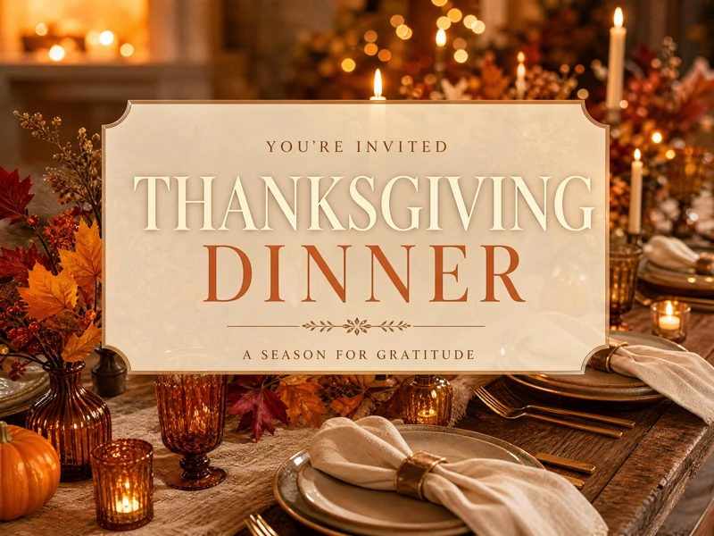 Dining With Gratitude — Thanksgiving, Table, Dinner