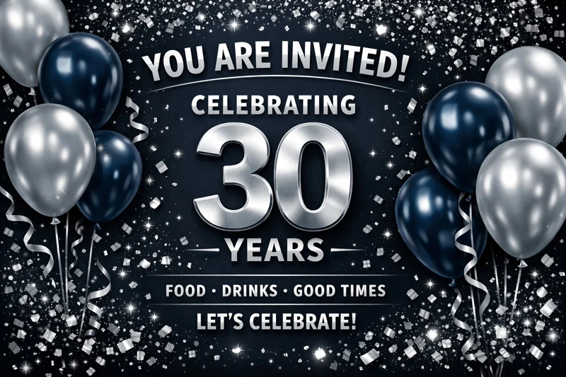 Celebrating 30th — 30th Birthday, Thirty, Thirtieth