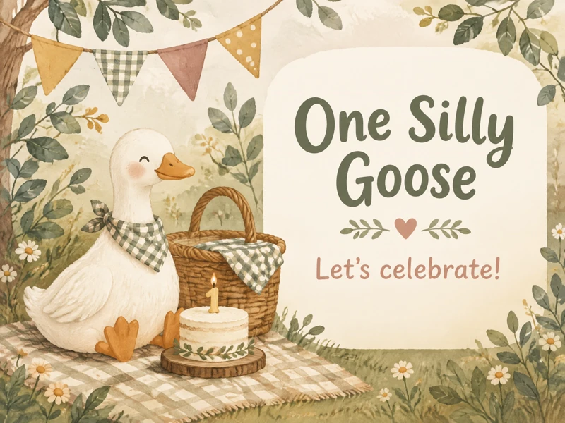 Let's Celebrate One Silly Goose — One Silly Goose, First Birthday, 1st Birthday