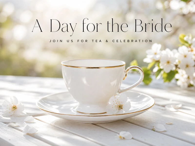 Tea & Celebration — Bridal Shower, Tea, Minimalistic, Bridal Shower Invitation, Luncheon