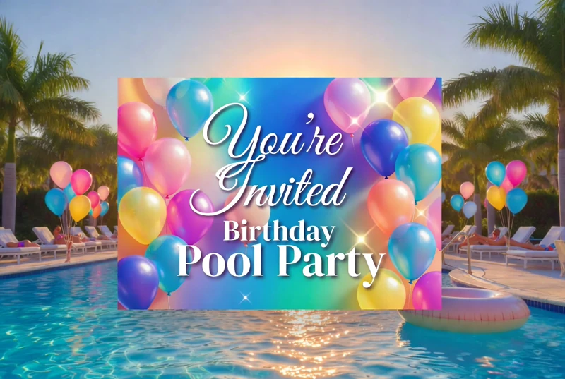 Balloons and Floats — Pool Party Birthday, Swim, Summer