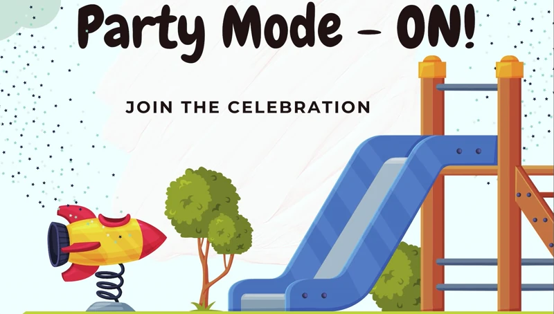 Playground Party Mode — Rocketship, Playground, Slide, Adventure